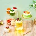6 Pcs Acrylic Stands for Display, 4, 5, 6 Inches Round Tall Nesting Risers Cake Stands Tabletop Acrylic Display Shelf with Hollow Bottom for Party Buffet Food Jewelry Cylinder(Clear)