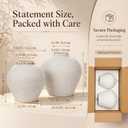 2 Pack Large White Ceramic Vase Set 10.8 Inch Zen Style Vase
