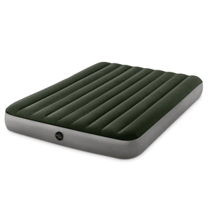 Intex Queen Dura-Beam Prestige Downy Standard Air Mattress with Battery Pump
