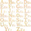 Blulu 260 Pcs 1 Inches and 2 Inches Wooden Alphabet Letters Bulk Unfinished Wood Alphabet Letters for Craft DIY Natural Blank ABCs Cutouts for Spelling Learning Painting Craft Project Home Wall Decor