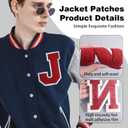 2 x 6-1/2" Varsity Letter Patches Red Iron On Letters Letterman Jacket Patches Chenille Large Iron On Letters for Clothing Jacket/Hoodie/Varsity H