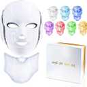 Red Light Mask for Face, 7 Custom Modes with Infrared, 850nm Infrared & Red Light Masks, Portable with Timer for Home Use