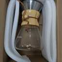 COSORI Pour Over Coffee Maker with Double Layer Stainless Steel Filter, 8-Cup, 34oz, Drip Coffee Maker, Coffee Dripper Brewer, High Heat Resistant Carafe, also for Camping, Hiking (Clear)