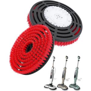S7000 S8201 Mop Pad Replacement Brush Heads Compatible with Shark Steam & Scrub Mop S7000 S8201 Series Shorter Bristle Professional Cleaning and Polishing Brush for Deep Cleaning Hard Floors, Pack of 2 