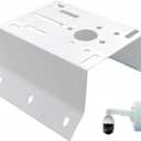 Column Pole Dome Mount Bracket Adapter,External Corner Wall Mount Iron Plate Vertical Bracket for PTZ CCTV Surveillance Camera Metal Holder