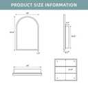 Casaphoria 36" H x 24" W Arched Bathroom Medicine Cabinet with Mirror, Metal Frame Wall Mirror Cabinet,Wall Medicine Cabinets Mirrors, Gold