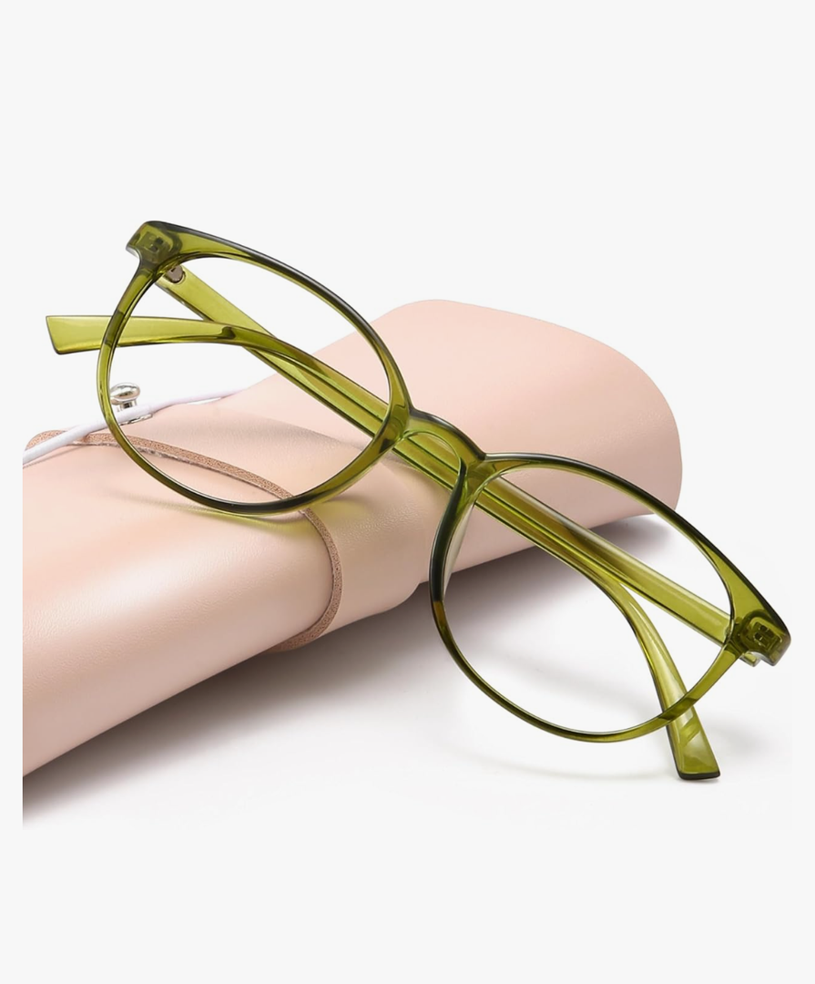 miyya Blue Light Blocking Glasses Women, Fashion Round Transparent Anti Blue Light Glasses with Anti Eyestrain & UV Glare