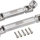 INJORA Drive Shaft D-Shaped Hole Stainless Steel Center Drive Shaft for Axial SCX24 JLU C10 Bronco Base Camp 4Runner 1/24 RC Crawler Upgrade Parts