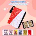 Awedsu Collectible Trading Card Albums,Collectible Trading Card Protective Sleeves,Card Binder 4-Pocket,400 Pockets Card Case Holder for TCG, Sports Card. (Dark Red)