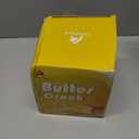 Porcelain Butter Keeper Crock - Ceramic Butter Dish with Water Line for Countertop, Keep Butter Fresh (Greenish Brown)