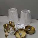 NIORSUN Battery Operated Wall Sconce Set of 2,Gold Rechargeable Wall Lights with 5200mAh Dimmable Bulbs and Remote,10 Colors Wireless Wall Lamps for Bedroom Living Room Hallway Decor