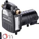 TRUPOW 1/2HP 1450GPH 115-Volt Cast Iron Portable Electric Power Utility Transfer Water Pump with Carbon Brush, Filter, Brass Connectors, for Garden, Rain Barrel, Pool, Pond, Hot Tub, Aquarium Draining