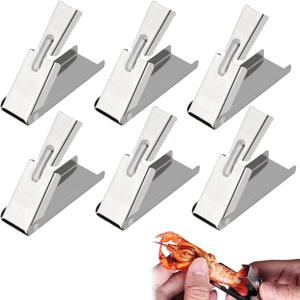 6 PCS Crawfish Tail Remover Tool, Stainless Steel Crawfish Peeler Tool, Ease of Use, Keep Your Fingers Clean, Suitable for Kitchen and Restaurant