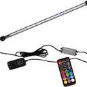 LED Aquarium Light, 19.5 inches Fish Tank Light RGB Color Underwater light Submersible Crystal Glass Lights, 27 LED Beads, Brightness Adjustable Memory Function, LED Light bar Stick for Fish Tank