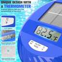 2026 Solar Pool Lights with Digital Pool Thermometer,Color Changing Floating Pool Lights that Float IP68 Waterproof,Hangable Solar Powered Floating Light for Pool Lighting Party Decor-1 PC