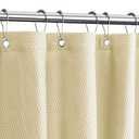 Tititex Solid Beige Cloth Fabric Shower Curtain Liner with 1 Magnets - Texture Soft Hotel Quality Waterproof Shower Liner, Light-Weight & Machine Washable 60x72 inch
