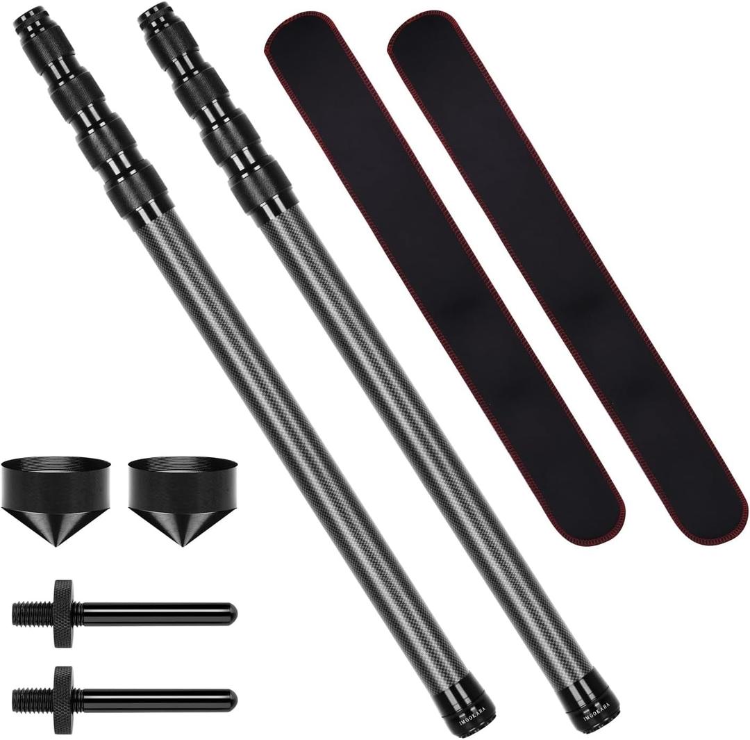 Telescoping Tarp Poles Heavy Duty Adjustable, Carbon Fiber Tent Poles, Portable & Lightweight for Tent Fly, Awning, Outdoor Camping, Hiking 6.9FT (2.1M)