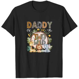 Daddy Of The Two Wild Animal Safari 2Nd Birthday Party T-Shirt 3 XL