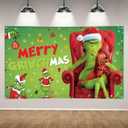 Merry Christmas Photo Backdrop Merry Christmas Banner Xmas Winter Holiday Party Decorations and Supplies for Home-7143''