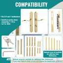 MaxxGeek Flat Slot Storm Door Handle Complete Set, Mortise Keyed Lever Mount Latch with Deadbolt for Screen and Storm Doors (Bright Gold)