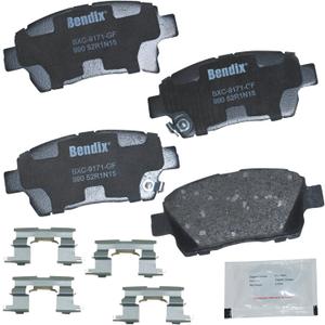 Bendix Priority1 CFC990 Ceramic Front Brake Pads for Scion iQ 2015-2013, xA 2004, xB 2004, Toyota Echo 2005-2003, MR2 Spyder 2006-2002, Prius 2009-2003