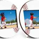 2PCS 4x6 in Baseball Picture Frame,Sport Themed Wooden Photo Frame,Baseball Tabletop Picture Frame,For Tabletop Display Home Hotel Office Decoration