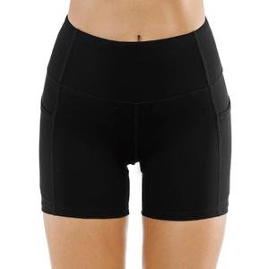 Women's High Waist Workout Shorts Breathable Dolphin Split Elastic Lounge Yoga Shorts, Size: M