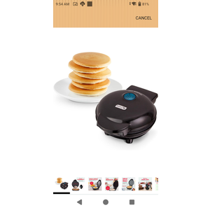 Dash Mini Maker Griddle - Compact Griddle for Creative Homemade Treats - Nonstick Surface, Quick Heat-Up System & Space-Saving Design - Black