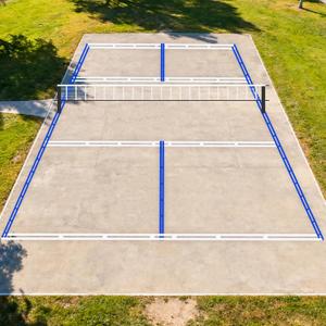Reusable Pickball Court Stencil Kit – 44x20 ft Full-Size Stencil, Durable Plastic Court Liner for Concrete, Easy Setup with Complete Accessories (Not Paperboard)