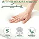 Cooling Camping Pillow, Memory Foam Travel Pillow with Adjustable Buckle Strap & Storage Bag, Compact Small Pillow for Airplane, Car Lumbar, Office, Washable Cooling Cover, Quarry Grey