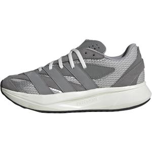 adidas Boys' Lightblaze Lace Up Sneakers (6 Big Kid, Grey/Grey/Silver Metallic)