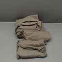 Smiry Waterproof Seat Covers for Dining Room Chairs Set of 4, Stretch Jacquard Removable Washable Chair Seat Slipcovers Protector, No Rear Covers, Taupe