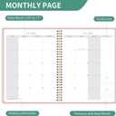 2 x Monthly Planner 2025-2027, 24 Months Planner Calendar 2025-2027, July 2025 - June 2027, Hard cardboard cover A4-8.6"  11.3", 25-27 Monthly Calendar for School Office Home Planning - Pink