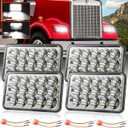 4x6 Inch LED Lights 4PCS Hi/Lo Sealed Beam Rectangular LED Lights H4651 H4652 H4656 Light for K 900 Oldsmobile Cutlass