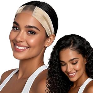 Cospack Wig Grip Band Women: Adjustable Silicone Non-Slip Wig Gripper with Middle Lace Part & Ear Cut Outs Secure Fit Breathable No-Headache for Wigs Chemo Cosplay Sports Daily Wear (Light Brown)