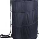 BATTOO Collapsible Laundry Baskets- Foldable Hamper for Laundry Extra Large Pop Up Laundry Hamper 107L with Long Straps Drawstring Clothes Hamper for Bathroom, Campout, Dorm or Travel Navy, 17.5"x27"