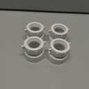 4 Pack 1-1/2 Hub x 1-1/4 Slip PVC Trap Adapter Dwv Drain Pipe Slip Coupling P-trap Connector White PVC Drain Fitting for Bathroom Kitchen Sink