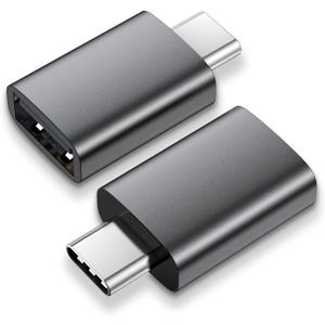 MoKo USB C to USB Adapter 10Gbps, USB C 3.2 Gen 2 Male to USB A Female Adapter Compatible with iPhone 15 Pro Max, MacBook Pro, iPad, iMac and Thunderbolt 4/3 Devices, Fit Side by Side, 2 Pack