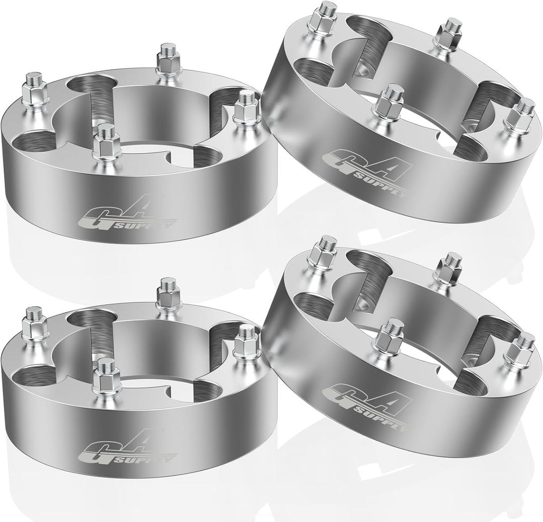 GAsupply 4156 ATV Wheel Spacers 3/8"-24 Studs, 2 inch 50mm 4 Lug Wheel Spacer Adapters 131mm Hub Bore, 4 Pcs