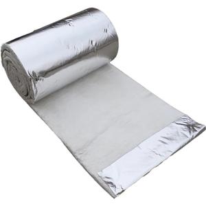 Ceramic Fiber Insulation Roll 2300F Fireproof Blanket High Temp Heat Resistant for Wood Stove Furnace Chimney Boiler (0.4"/0.8"/1"/2" Thick, Multiple Sizes)(Size:590in*24in*0.4in,Color:Single Sided)