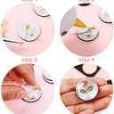72 Pieces Craft Magnets Glass Ceramic Ferrite Magnet with Adhesive Backing and Transparent Clear Glass Cabochons for DIY Craft Fridge Refrigerator Pendants(1 Inch, Round)