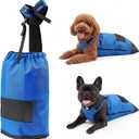 Sadnyy Drag Bags for Paralyzed Dogs & Cats, Adjustable Disabled Pet Mobility Aid with Breathable Mesh, Dog Wheelchair for Hind Legs, Easy On/Off, Adjustable Fit, Protects Chest & Limbs(Blue,S)