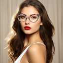 6 Pack Fashion Cat Eye Reading Glasses for Women Blue Light Blocking Oversized Spring Hinges Computer Readers, 2.25, Diopters