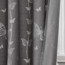 Onalasyc Butterfly Shower Curtain, Lace Butterfly Shower Curtains for Bathroom, Grey Sheer Shower Curtain, Vintage Aesthetic Decor Bathroom Waterproof Shower Cutain, 12 Pcs Plastic Hooks, 72 x 72 in