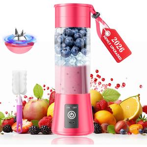 2026 Newly Upgraded Portable Smoothie Blender - Cordless Personal Blender Type-C Rechargeable, 13Oz Juice Cup BAP Free, 20,000Rpm Speed Powerful Blending, Freshly Squeezed in Sports/Office