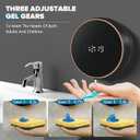 Automatic Soap Dispenser Liquid Bathroom: Wall Mount Rechargeable Touchless Adjustable Auto Smart Electric Plastic Black Soap Dispenser with Clock - Kitchen - Hand Dish Lotion Couple Kids, Liquid Black