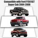 Seat Covers for Ford F150 XLT Super Cab 2004-2008 Front Heavy Duty Knit Fabric Bench Seat Cover Compatible with F150 Accessories - Black