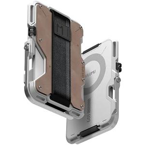 Aulumu G03 Men's Wallet Leather Metal Card Case • Compatible with MagSafe • Multi Function • Mobile Phone Stand/Grip • Bottle Opener • RFID Shielding Cards