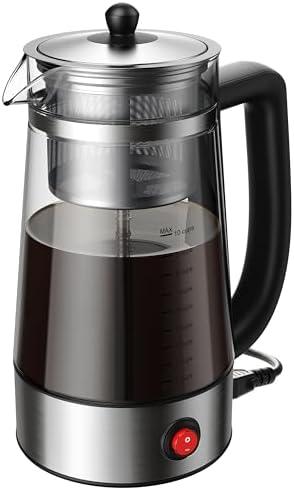 KIDISLE Percolator Coffee Pot Electric Coffee Maker, 10-Cup Coffee Percolator with Auto Keep Warm, Stainless Steel Basket, Borosilicate Glass, Cool-Touch Handle