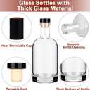 Wine Bottle 16PCS 200 ML Glass Bottles with Lids 6 oz Clear Glass Bottles with Cork Empty Wine Bottle with Stopper for Beverages Drinks Beer Water Soda